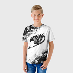 Детская футболка 3D Хвост феи чёрный символ fairy tail black - фото 2