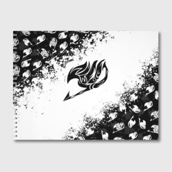 Альбом для рисования Хвост феи чёрный символ fairy tail black