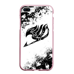Чехол для iPhone 7Plus/8 Plus матовый Хвост феи чёрный символ fairy tail black
