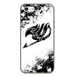 Чехол для iPhone 5/5S матовый Хвост феи чёрный символ fairy tail black