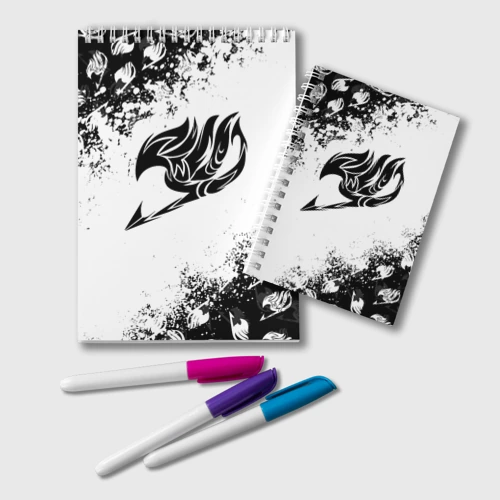 Блокнот Хвост феи чёрный символ fairy tail black