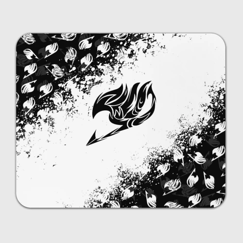 Прямоугольный коврик для мышки Хвост феи чёрный символ fairy tail black