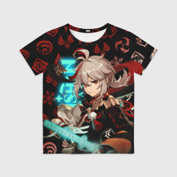 Детская футболка 3D Кадзуха герой Геншин Импакт Genshin Impact