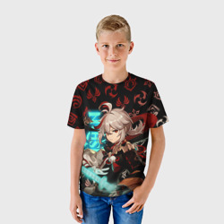 Детская футболка 3D Кадзуха герой Геншин Импакт Genshin Impact - фото 2