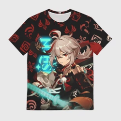 Мужская футболка 3D Кадзуха герой Геншин Импакт Genshin Impact