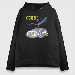 Женское худи Oversize хлопок Audi Quattro - зачётное точило
