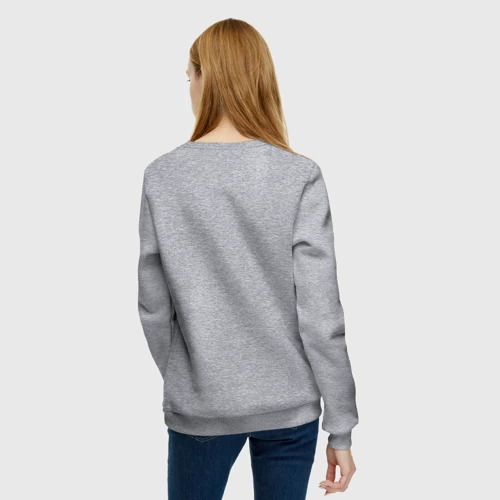 Женский свитшот хлопок Лев в цветах и перьях - фото 4