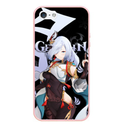 Чехол для iPhone 5/5S матовый Шень Хэ героиня Геншин Импакт Genshin Impact