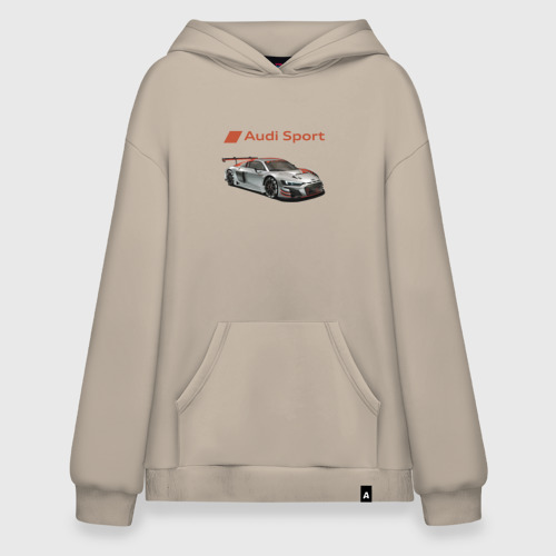 Худи SuperOversize хлопок Audi - racing team - motorsport, цвет миндальный