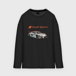 Мужской лонгслив oversize хлопок Audi - racing team - motorsport