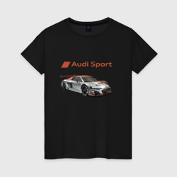 Женская футболка хлопок Audi - racing team - motorsport