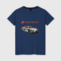 Женская футболка хлопок Audi - racing team - motorsport