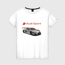 Женская футболка хлопок Audi - racing team - motorsport