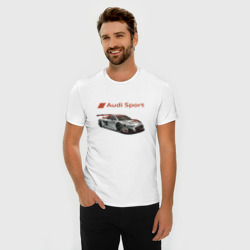 Мужская футболка хлопок Slim Audi - racing team - motorsport - фото 2