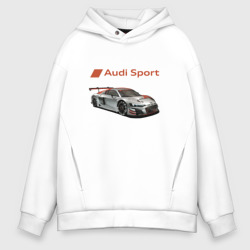 Мужское худи Oversize хлопок Audi - racing team - motorsport