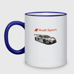 Кружка двухцветная Audi - racing team - motorsport