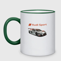 Кружка двухцветная Audi - racing team - motorsport