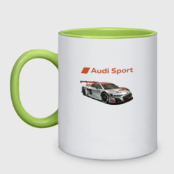 Кружка двухцветная Audi - racing team - motorsport