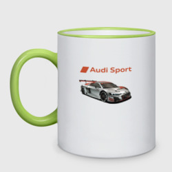 Кружка двухцветная Audi - racing team - motorsport