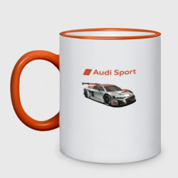 Кружка двухцветная Audi - racing team - motorsport