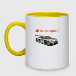 Кружка двухцветная Audi - racing team - motorsport