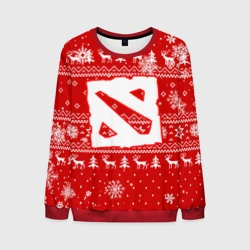 Мужской свитшот 3D Новогодний свитер Дота 2 новый год 2022