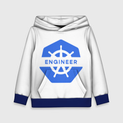 Детская толстовка 3D Kubernetes engineer - для программистов, разработчиков