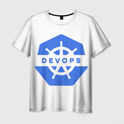 Мужская футболка 3D Kubernetes devops - для программистов и разработчиков