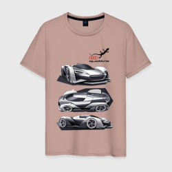 Мужская футболка хлопок Audi motorsport concept sketch
