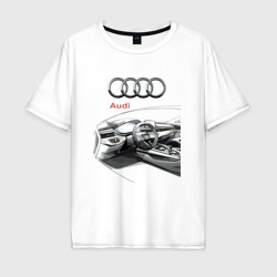 Мужская футболка хлопок Oversize Audi salon concept