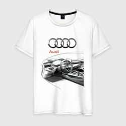 Мужская футболка хлопок Audi salon concept