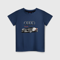 Детская футболка хлопок Ауди - автоспорт концепт эскиз