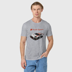 Мужская футболка хлопок Ауди - автоспорт гоночная команда - фото 2