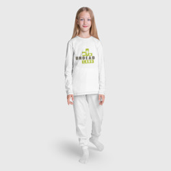 Пижама с принтом Undead lab State of Decay для ребенка, вид на модели спереди №3. Цвет основы: белый