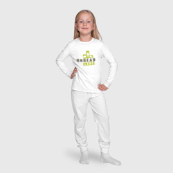 Пижама с принтом Undead lab State of Decay для ребенка, вид на модели спереди №4. Цвет основы: белый