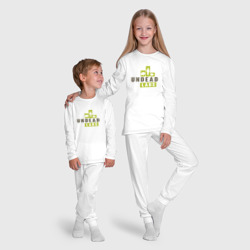 Пижама с принтом Undead lab State of Decay для ребенка, вид на модели спереди №5. Цвет основы: белый