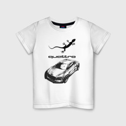 Детская футболка хлопок Audi Quattro 4x4 off road