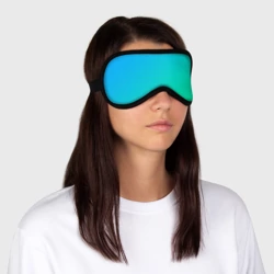 Маска для сна 3D Бирюзовый градиент В небольшую клеточку - фото 2