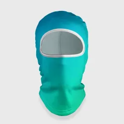 Балаклава 3D Бирюзовый градиент В небольшую клеточку