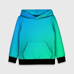Детская толстовка 3D Бирюзовый градиент В небольшую клеточку