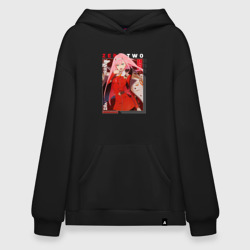 Худи SuperOversize хлопок Zero Two с надписями, Darling in the Franxx Милый во Франксе