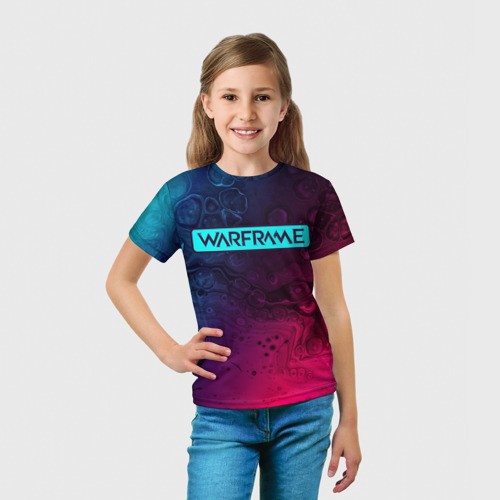 Детская футболка 3D Варфрейм Разводы, цвет 3D печать - фото 5