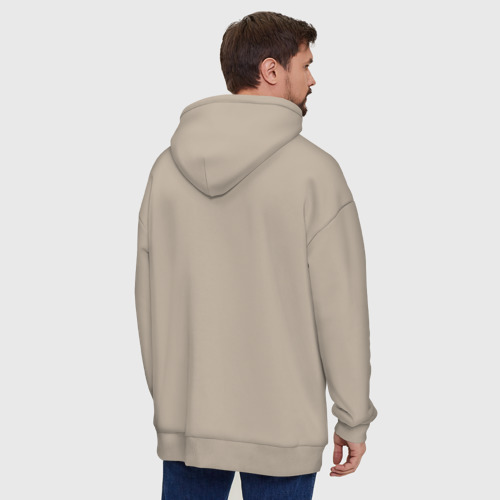 Худи SuperOversize хлопок ФК Краснодар white logo, цвет миндальный - фото 7