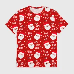 Мужская футболка 3D Санта Клаус новый год