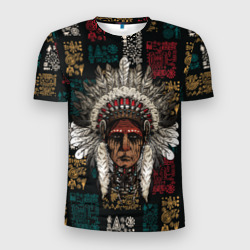 Мужская футболка 3D Slim Эхо прошлого индеец