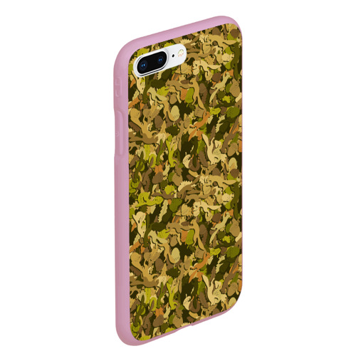 Чехол для iPhone 7Plus/8 Plus матовый Белки в дубовом лесу, цвет розовый - фото 3