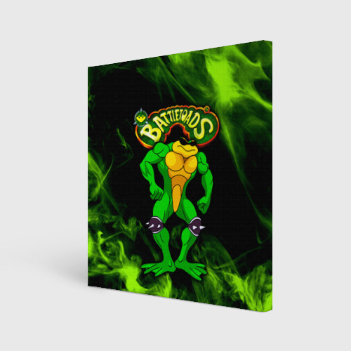 Холст квадратный Battletoads Rash, цвет 3D печать