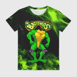 Женская футболка 3D Battletoads Rash