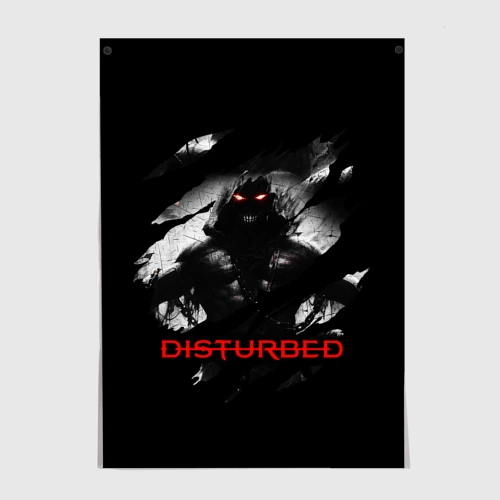 Постер Disturbed the Guy лицо демона