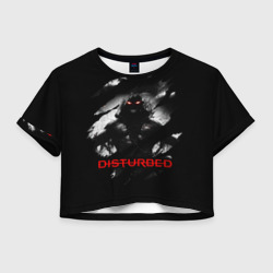 Женская футболка Crop-top 3D Disturbed the Guy лицо демона